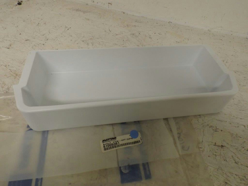 MAYTAG WHIRLPOOL REFRIGERATOR 61005361 UPPER PICK OFF SHELF NEW MAYTAG WHIRLPOOL REFRIGERATOR 61005361 UPPER PICK OFF SHELF NEW